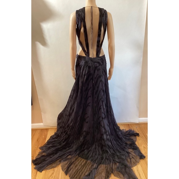 ROBERTO CAVALLI CUTOUT HIGH SLIT GOWN - Picture 4 of 7